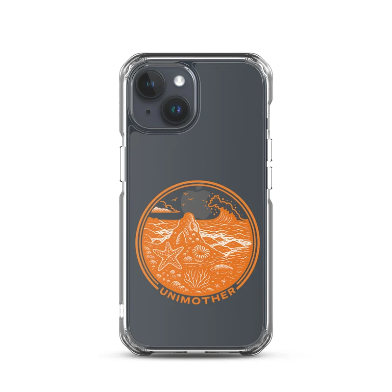 UNIMOTHER Transparant hoesje met Low Tide-design voor iPhone®