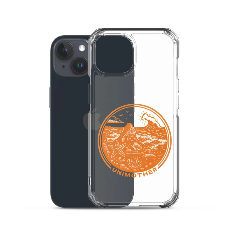 UNIMOTHER Transparant hoesje met Low Tide-design voor iPhone®