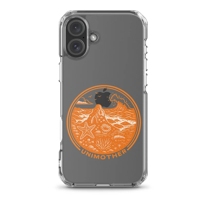 UNIMOTHER Transparant hoesje met Low Tide-design voor iPhone®