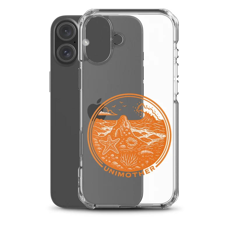 UNIMOTHER Transparant hoesje met Low Tide-design voor iPhone®