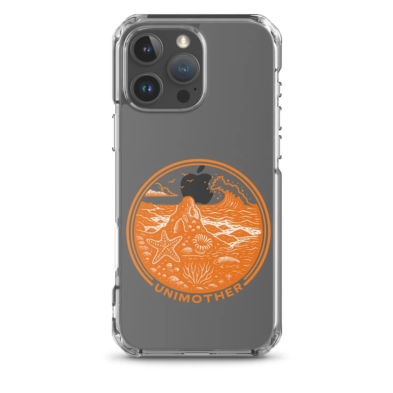 UNIMOTHER Transparant hoesje met Low Tide-design voor iPhone®