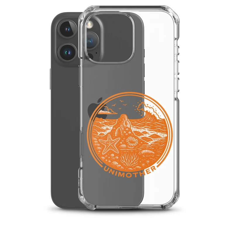 UNIMOTHER Transparant hoesje met Low Tide-design voor iPhone®
