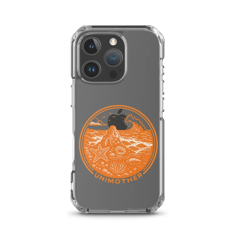 UNIMOTHER Transparant hoesje met Low Tide-design voor iPhone®