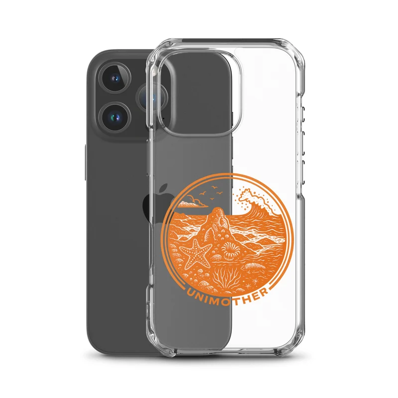 UNIMOTHER Transparant hoesje met Low Tide-design voor iPhone®