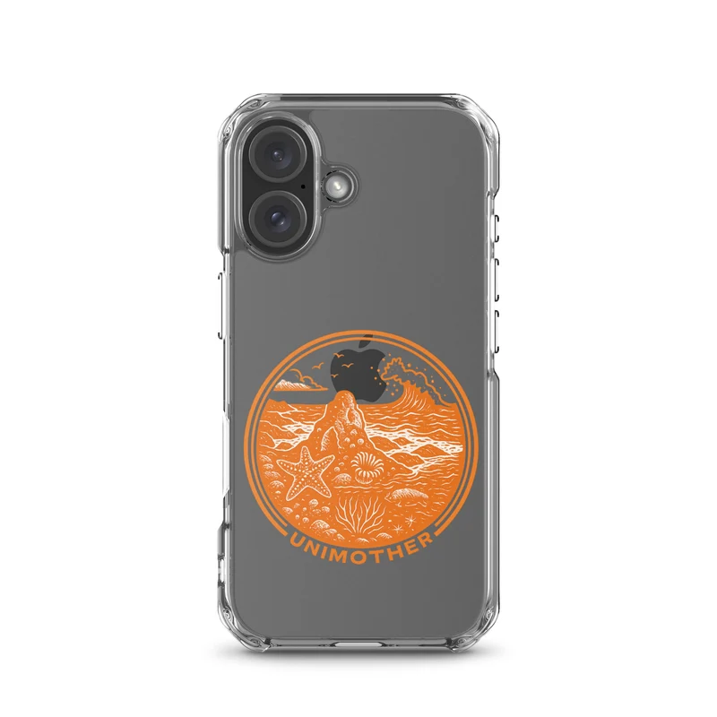 UNIMOTHER Transparant hoesje met Low Tide-design voor iPhone®