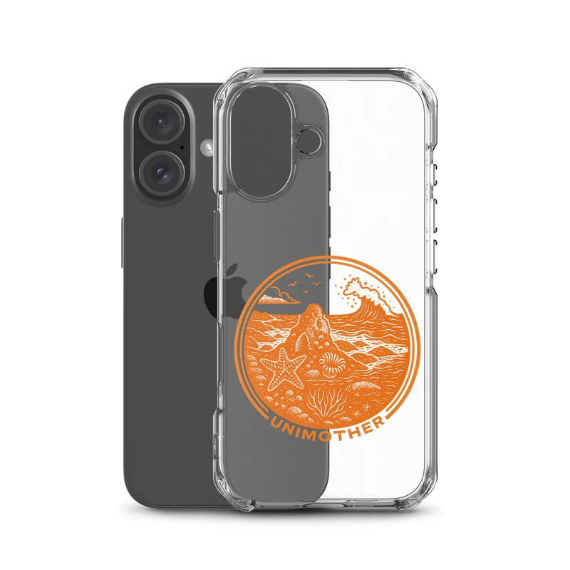 UNIMOTHER Transparant hoesje met Low Tide-design voor iPhone®