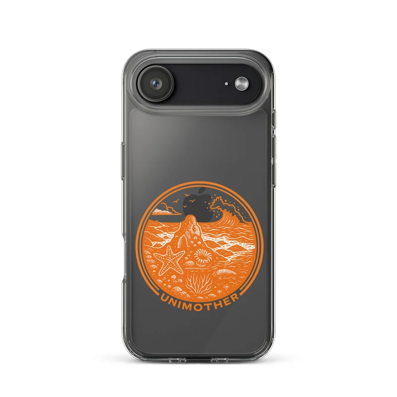 UNIMOTHER Transparant hoesje met Low Tide-design voor iPhone®
