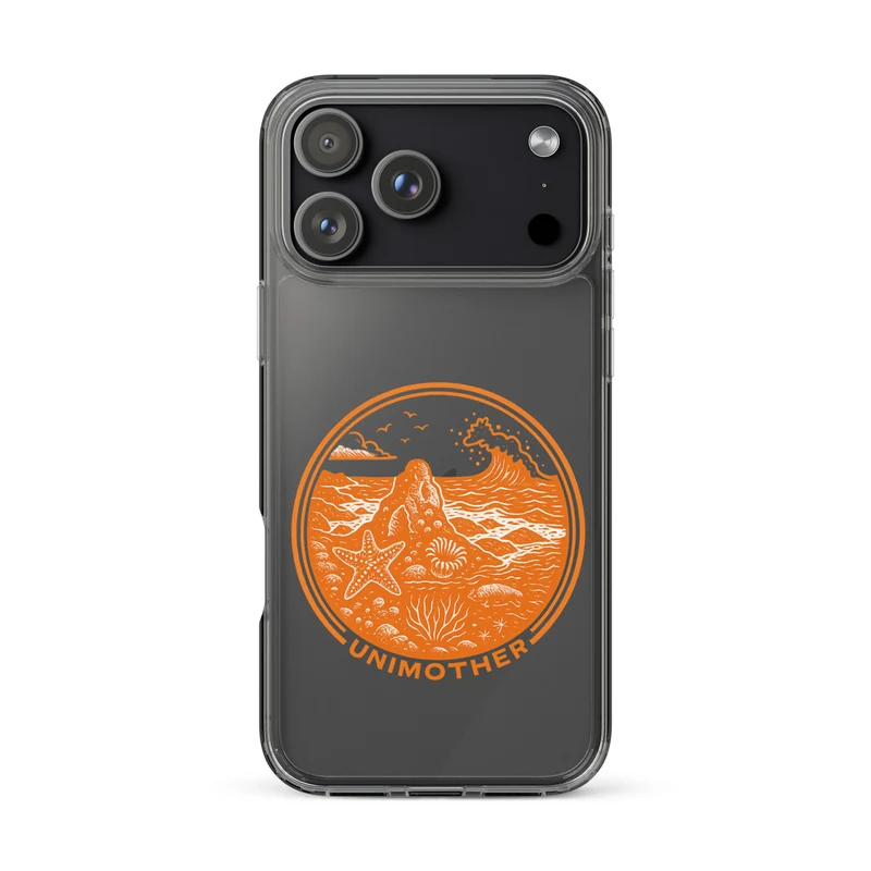 UNIMOTHER Transparant hoesje met Low Tide-design voor iPhone®