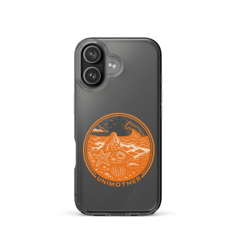 UNIMOTHER Transparant hoesje met Low Tide-design voor iPhone®