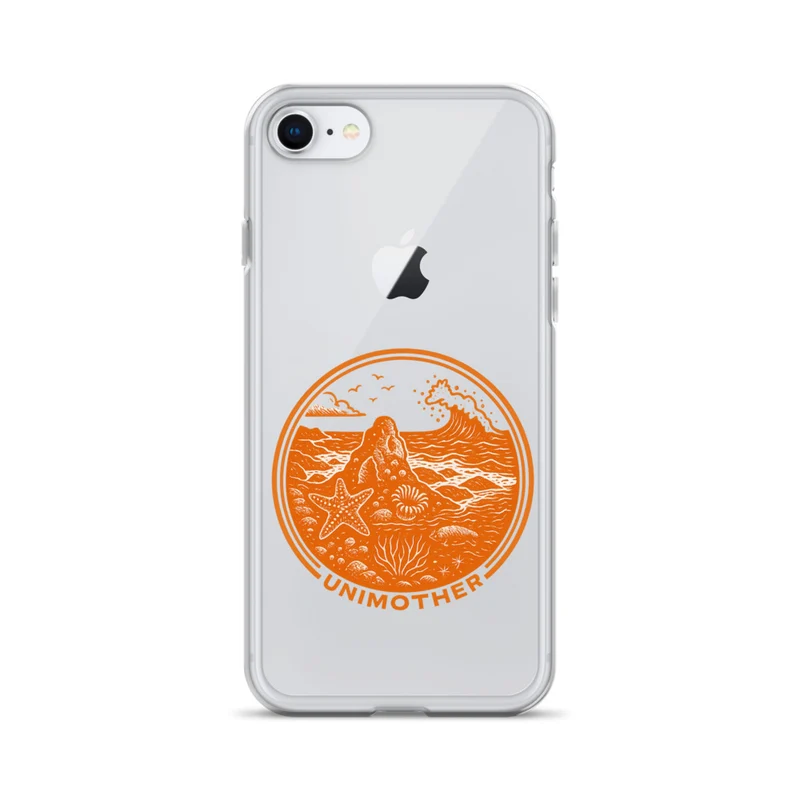 UNIMOTHER Transparant hoesje met Low Tide-design voor iPhone®