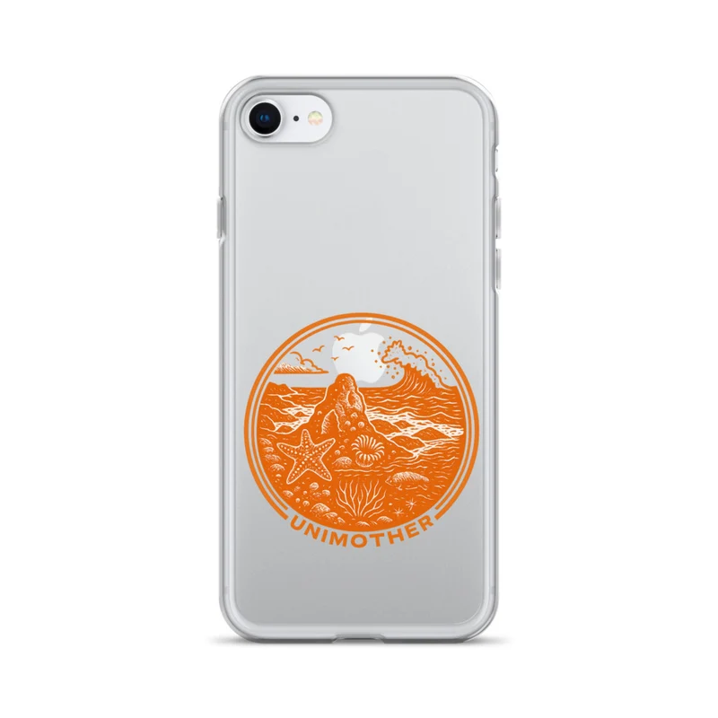 UNIMOTHER Transparant hoesje met Low Tide-design voor iPhone®
