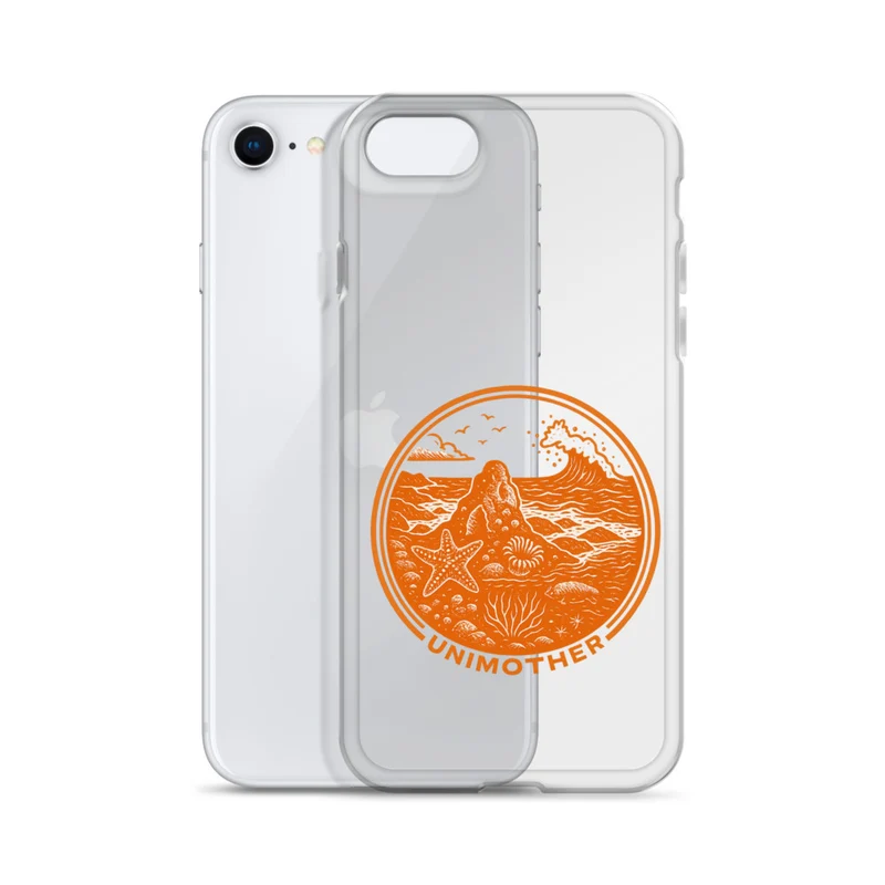 UNIMOTHER Transparant hoesje met Low Tide-design voor iPhone®