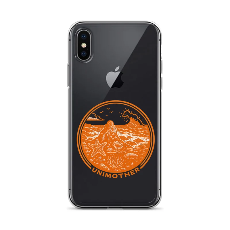 UNIMOTHER Transparant hoesje met Low Tide-design voor iPhone®