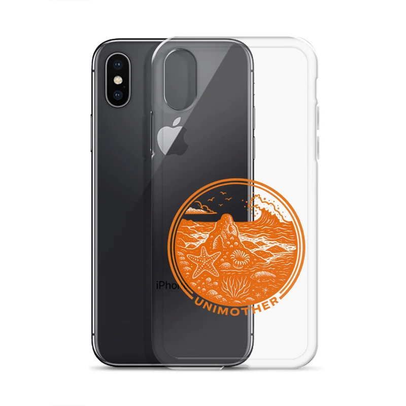 UNIMOTHER Transparant hoesje met Low Tide-design voor iPhone®