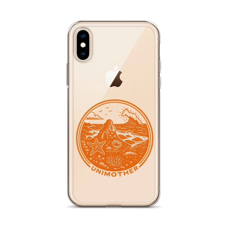UNIMOTHER Transparant hoesje met Low Tide-design voor iPhone®