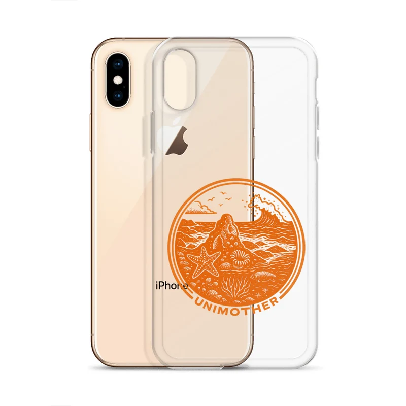 UNIMOTHER Transparant hoesje met Low Tide-design voor iPhone®