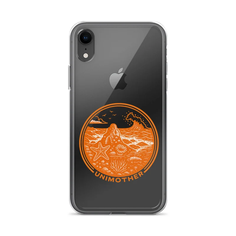 UNIMOTHER Transparant hoesje met Low Tide-design voor iPhone®