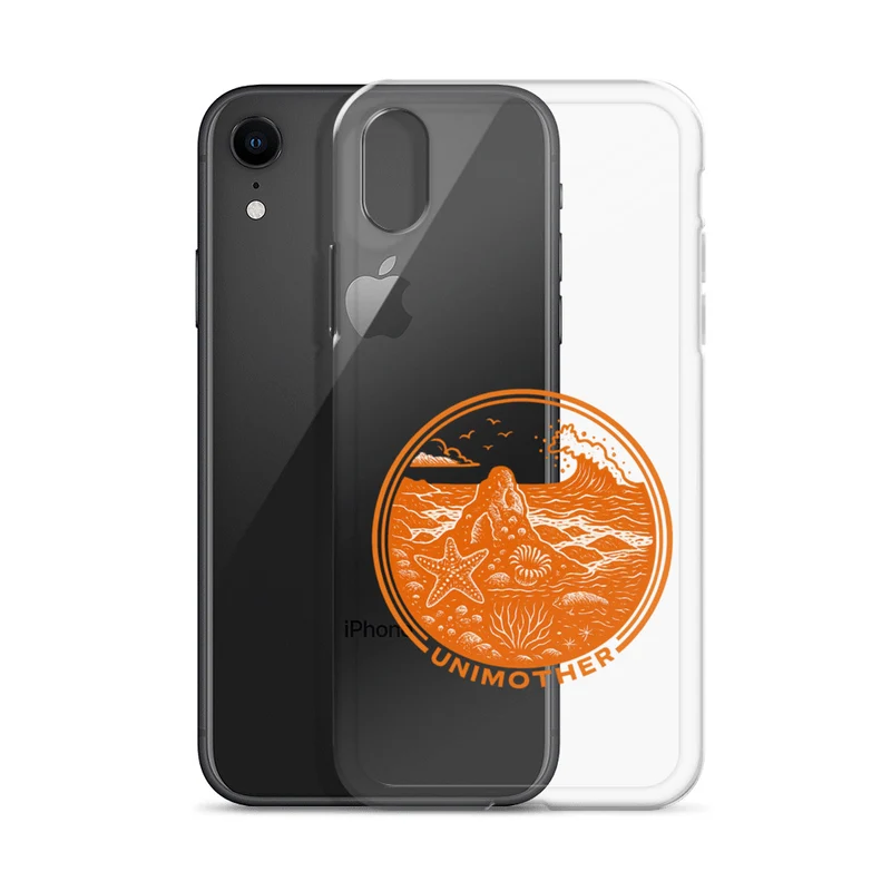 UNIMOTHER Transparant hoesje met Low Tide-design voor iPhone®