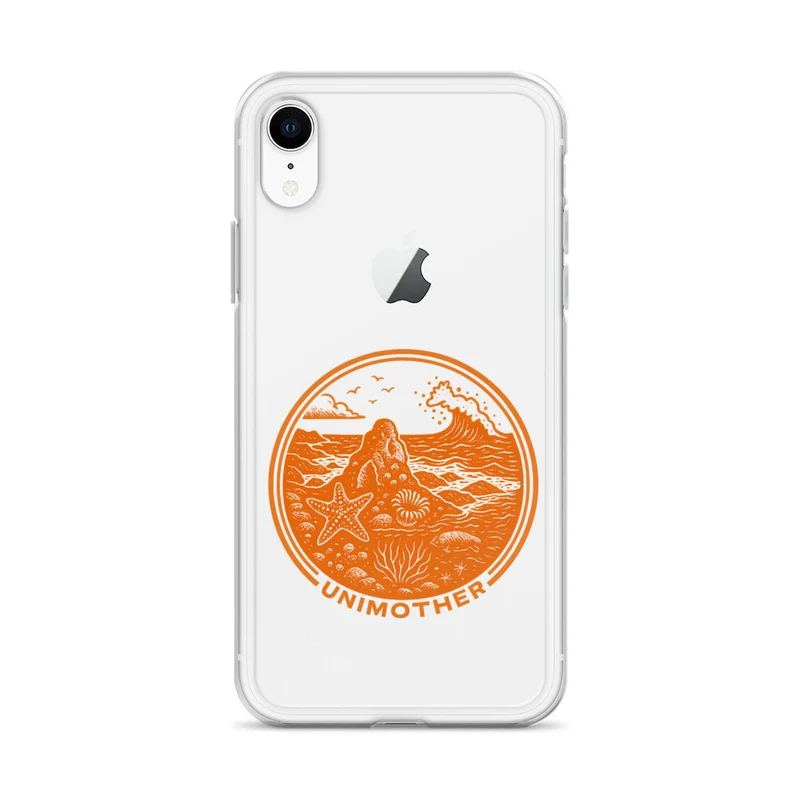 UNIMOTHER Transparant hoesje met Low Tide-design voor iPhone®