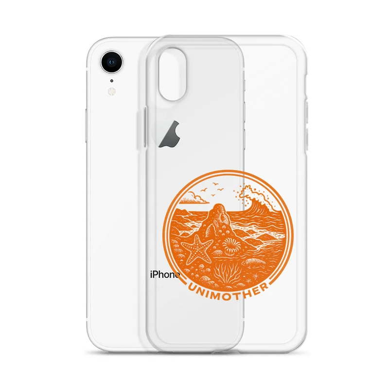 UNIMOTHER Transparant hoesje met Low Tide-design voor iPhone®