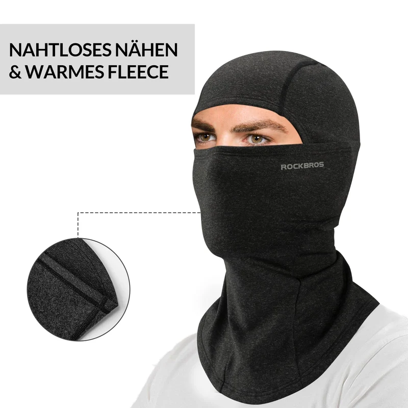 ROCKBROS Sturmhaube 2er Set Herbst Winter Bivakmuts voor Outdoorsport Unisex