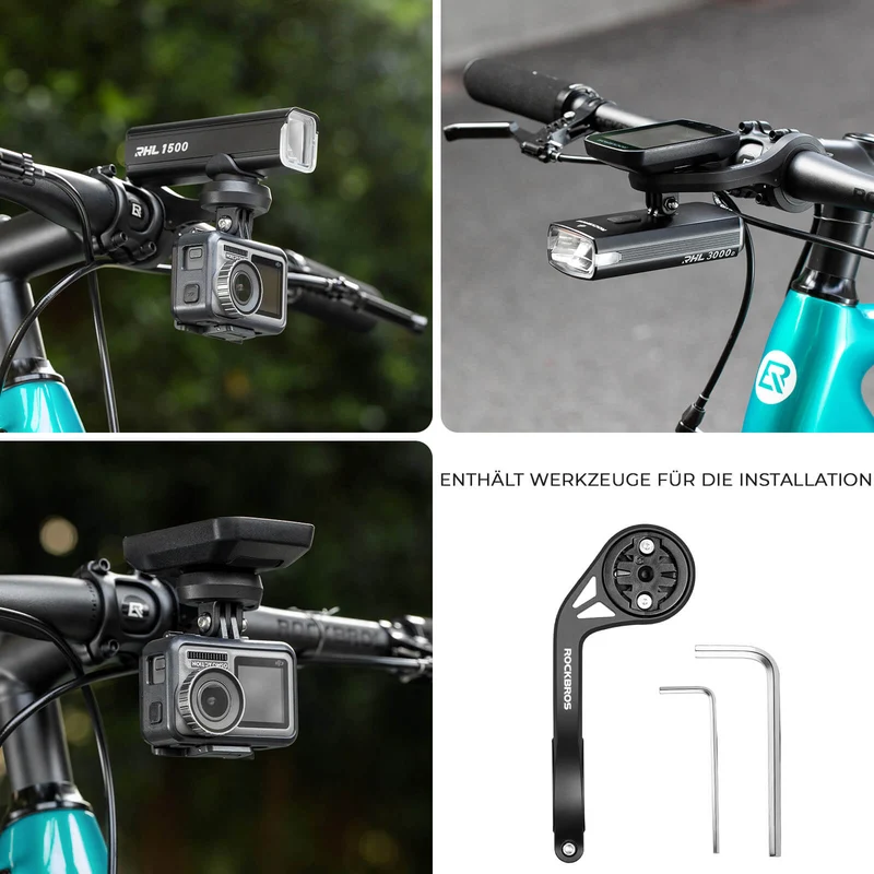 Fahrradcomputer Halterung Compatibel voor Fahrradlenker 31.8 mm Compatibel voor Garmin, Wahoo, Bryton