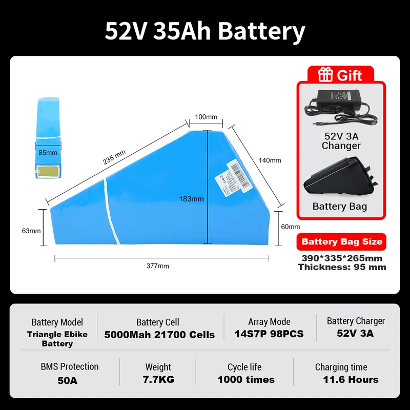 eSoulbike™ 52V 2000W High Power Rear Hub Ebike Conversion Kit