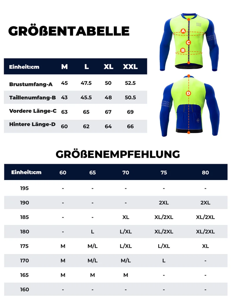 Fahrradtrikot Langarm Heren Winter Warm Fleece Radtrikot Atmungsaktiv Elastisch Met 3 Taschen en Reflektierend
