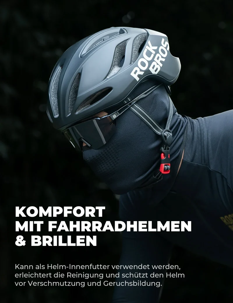 Sturmhaube Balaclava, Atmungsaktive Skimasker Schwarz-Grau