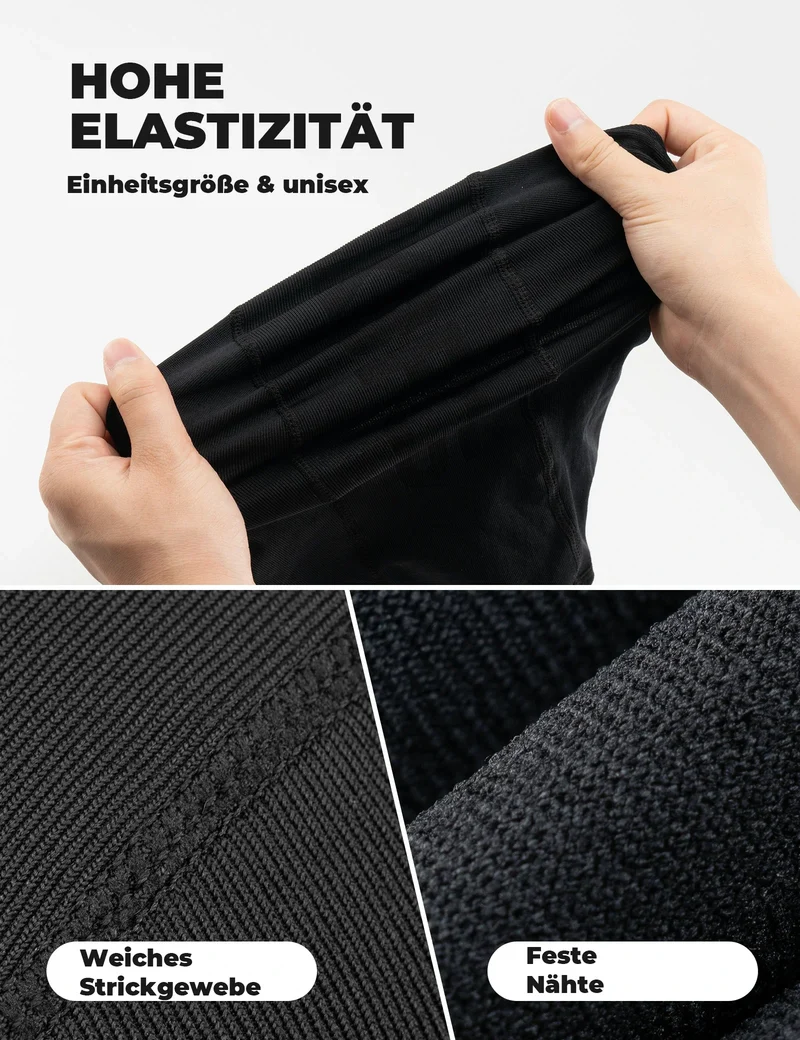 Sturmhaube Balaclava, Atmungsaktive Skimasker Schwarz-Grau