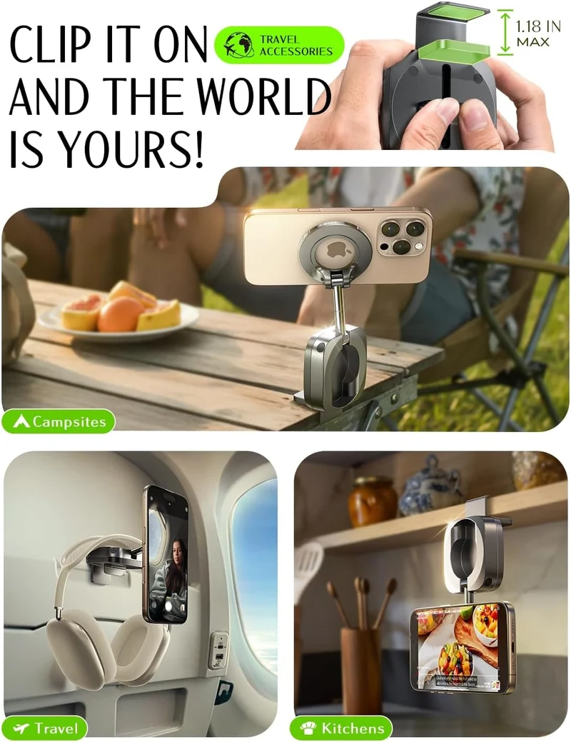 LISEN Universal Flight Airplane Phone Holder Mount for Magsafe