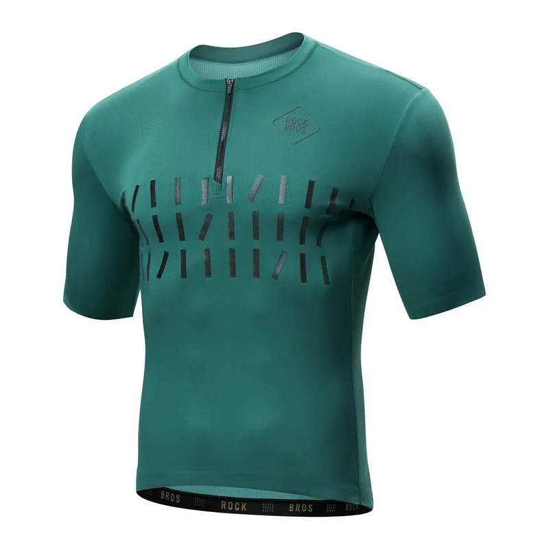 Fahrradtrikot Kurzarm Herren Atmungsaktives en Schnelltrocknend Jersey Reflektierende