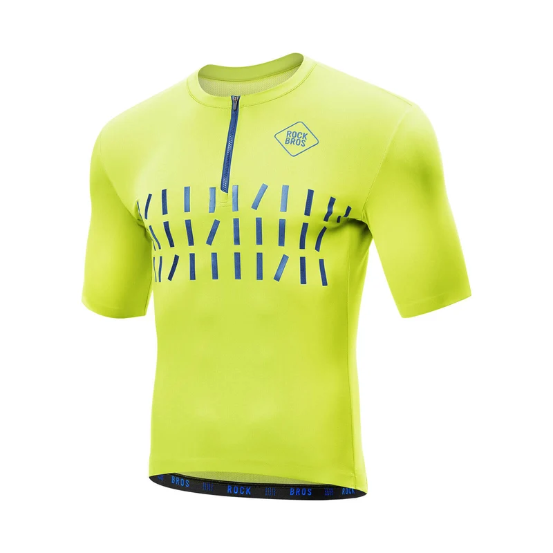 Fahrradtrikot Kurzarm Herren Atmungsaktives en Schnelltrocknend Jersey Reflektierende