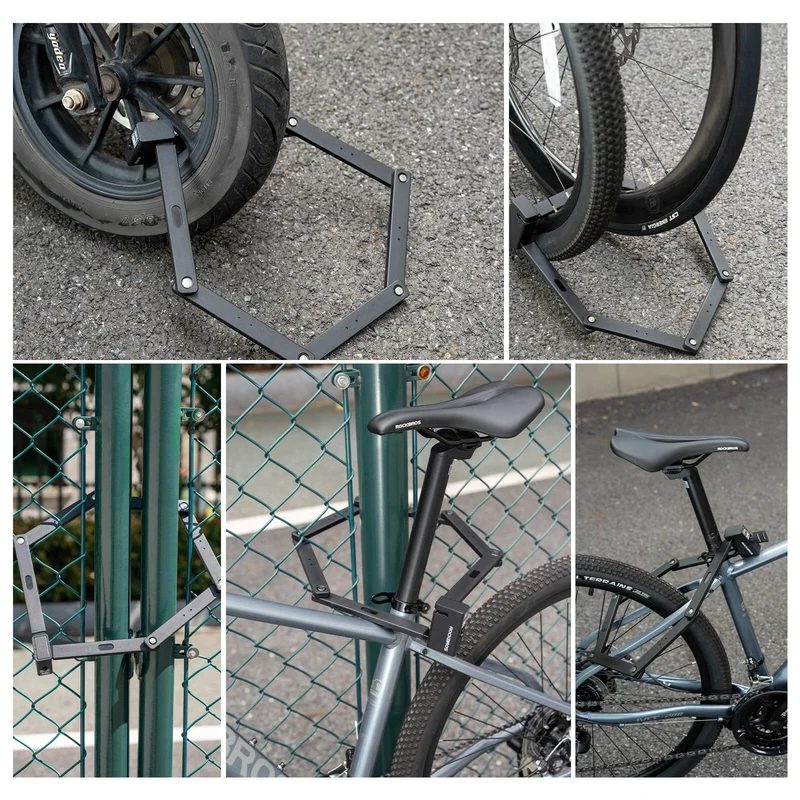 ROCKBROS Faltschloss Fahrradschloss 104 см Faltbares