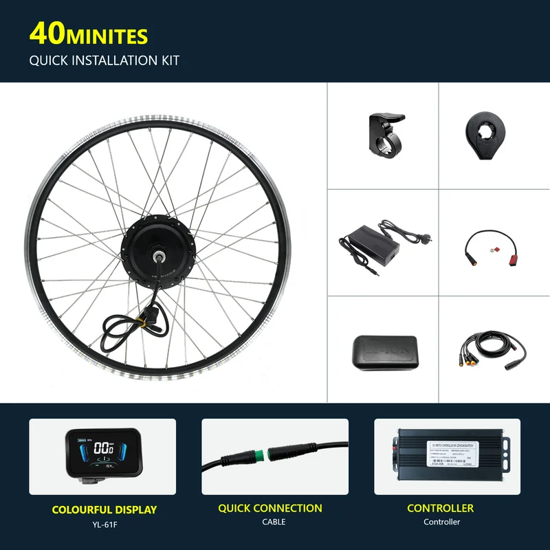 eSoulbike™ 48V 500W Waterproof Rear Wheel Hub Motor Ebike Conversion Kit
