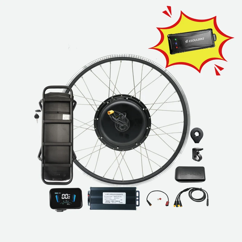 eSoulbike™ 48V 1000W Gearless Rear Hub Wheel Ebike Conversion Kit