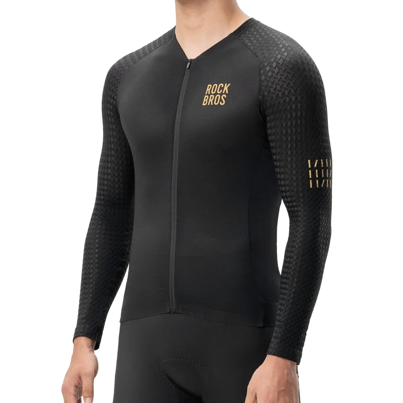 Herren Langarm-Radtrikot Atmungsaktiv Reflecterend met 3D-Schnitt
