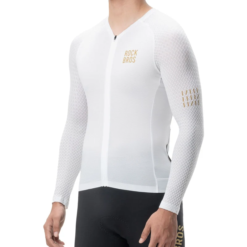 Herren Langarm-Radtrikot Atmungsaktiv Reflecterend met 3D-Schnitt
