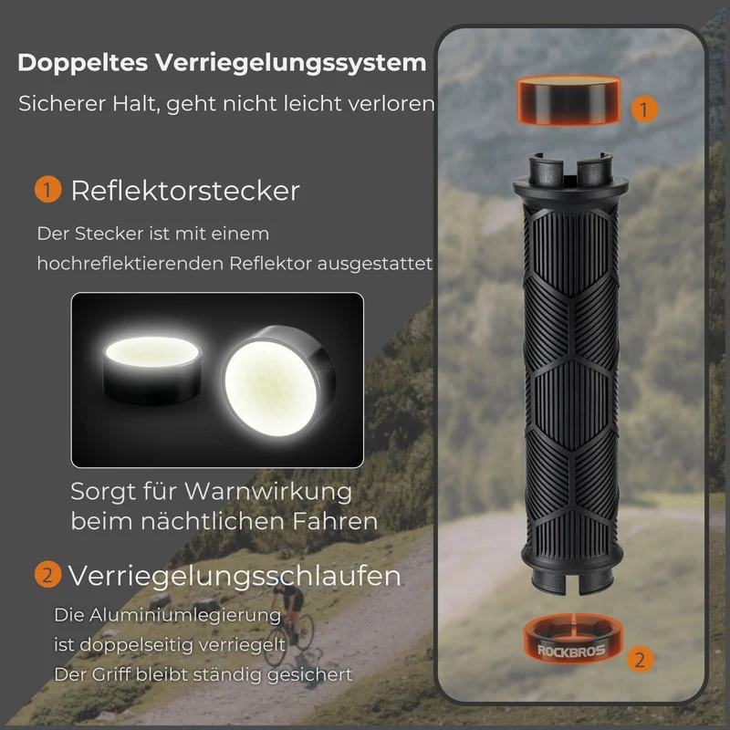Fahrrad Lenkergriffe Doppelverschluss voor 22,2 mm Lenke