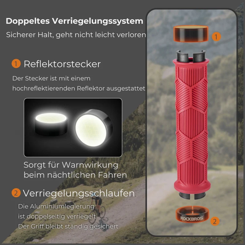 Fahrrad Lenkergriffe Doppelverschluss voor 22,2 mm Lenke