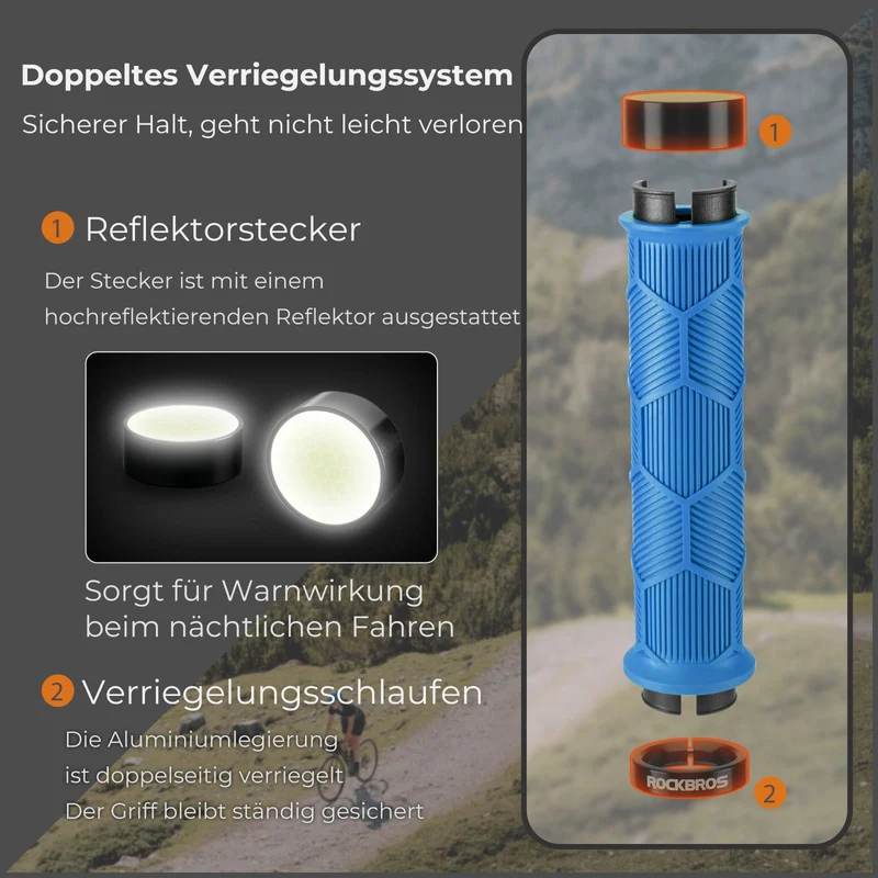 Fahrrad Lenkergriffe Doppelverschluss voor 22,2 mm Lenke