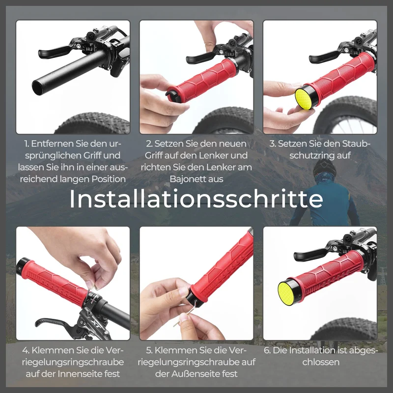 Fahrrad Lenkergriffe Doppelverschluss voor 22,2 mm Lenke