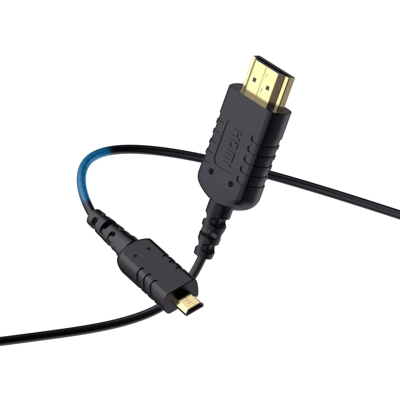 FEELWORLD Ultradünnes 4K-Micro-HDMI-zu-HDMI-Kabel 3 Fuß, 2.5 mm schlankes HDMI 2.0-Kabel, unterstützt High Speed ​​4K@60Hz 2160p 1080p 18 Gbit/s 3D HDR für Kamera, Camcorder