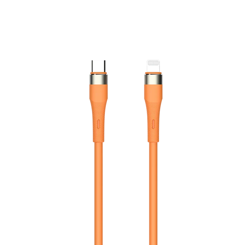 USB Datenkabel - USB Type-C auf 8-Pin (Lightning) - Soft Touch Silikon - 120 cm - verschiedene Farben