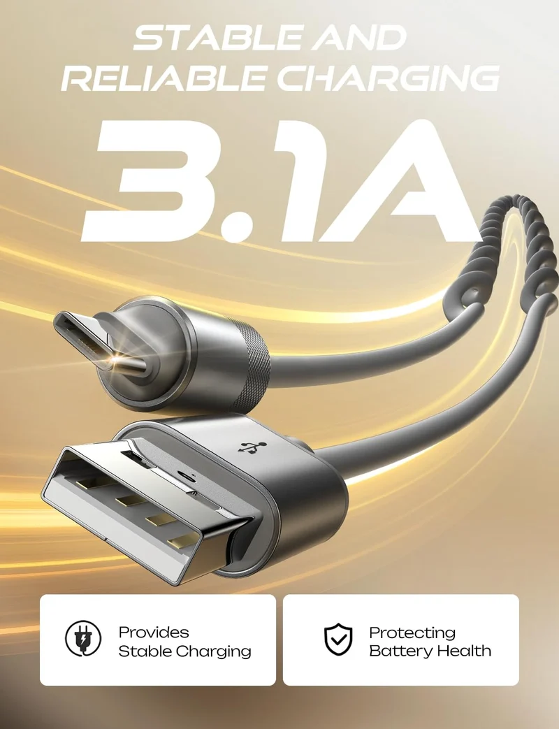 LISEN Coiled USB C Cable