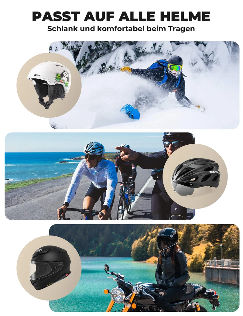 ROCKBROS Winter Thermo Mütze aus Wolle