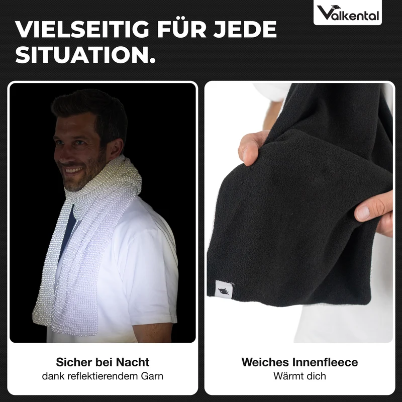 NEU: Reflective Scarf - Reflektierender Strickschal mit Fleece-Innenseite