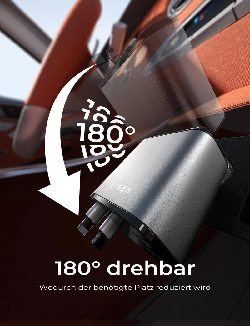 LISEN 4 in 1 Car Charger