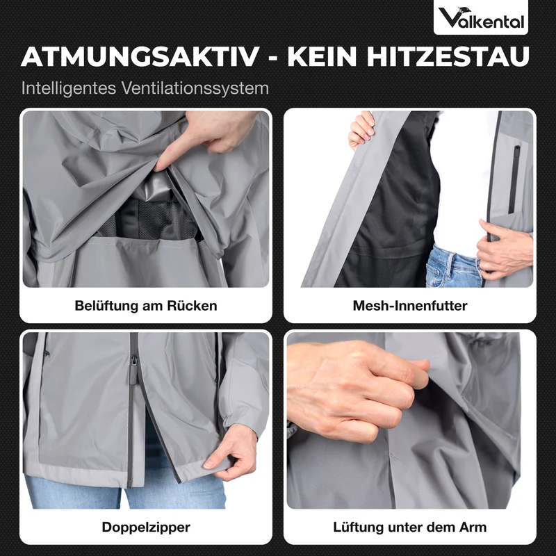 NEU: Rain Jacket Pro - 100% reflektierende Regenjacke mit Belüftung & Helm-Kapuze
