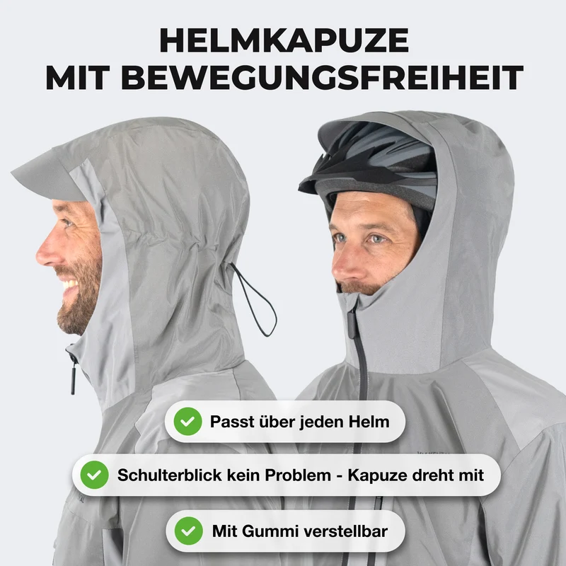 NEU: Rain Jacket Pro - 100% reflektierende Regenjacke mit Belüftung & Helm-Kapuze